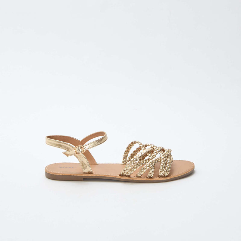 Sandales multi brides tressées