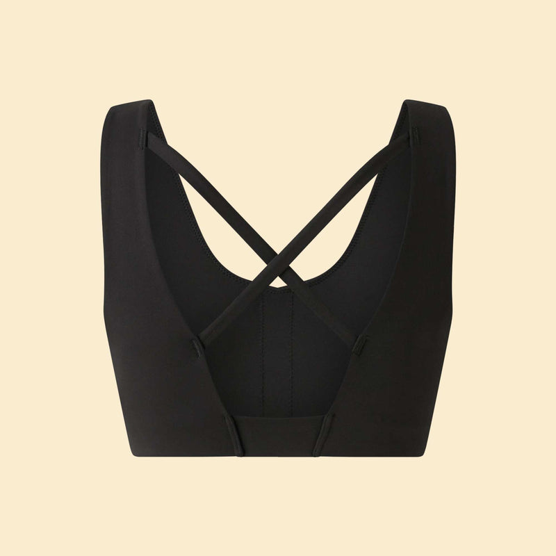 Brassière de sport croisée au dos maintien moyen