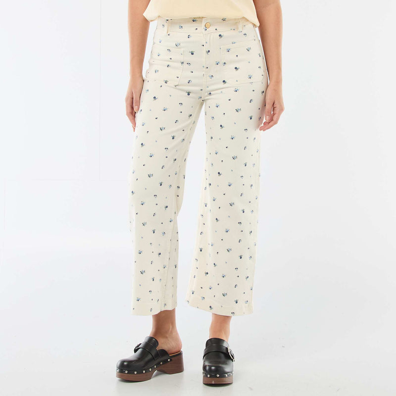Pantalon wide leg coloré