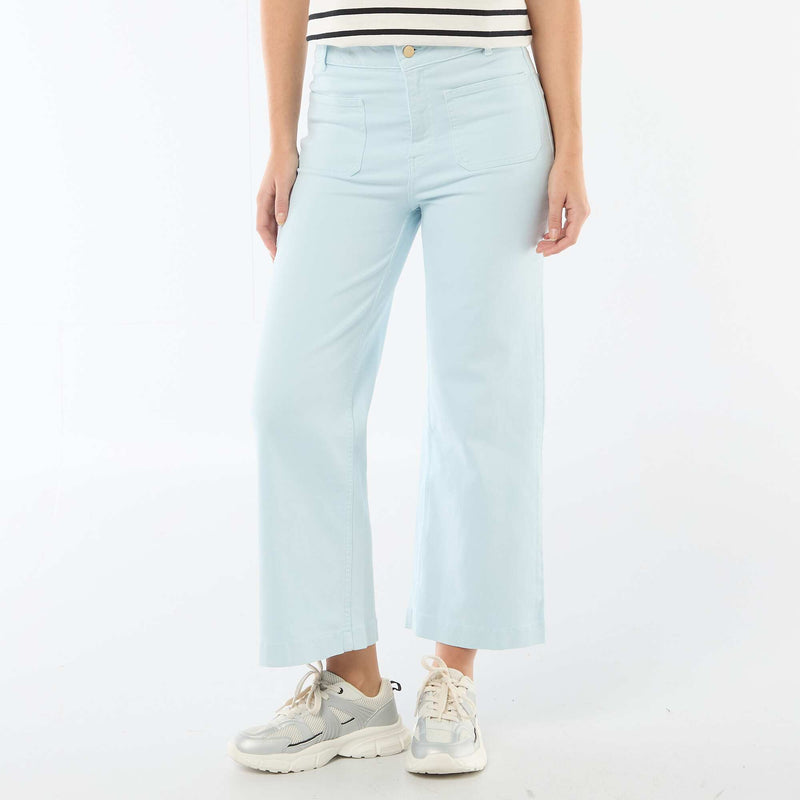 Pantalon wide leg coloré