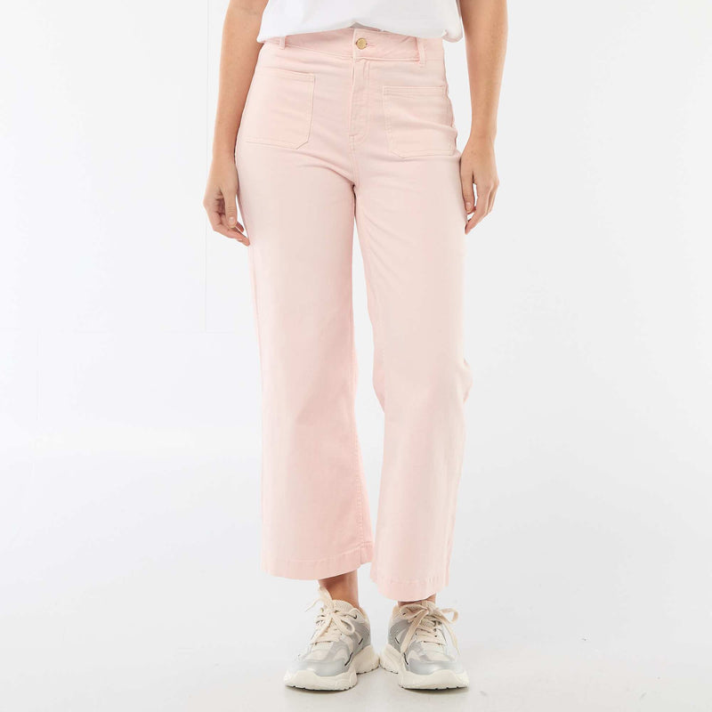 Pantalon wide leg coloré
