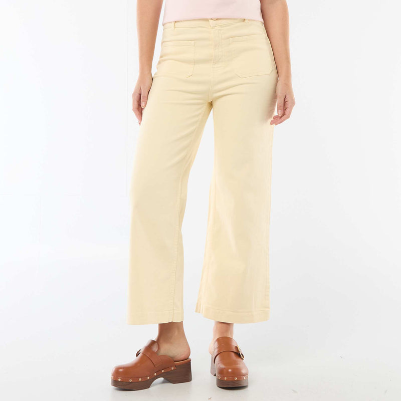Pantalon wide leg coloré