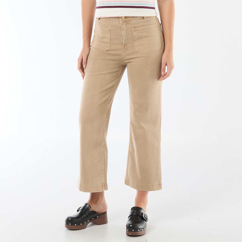Pantalon wide leg coloré