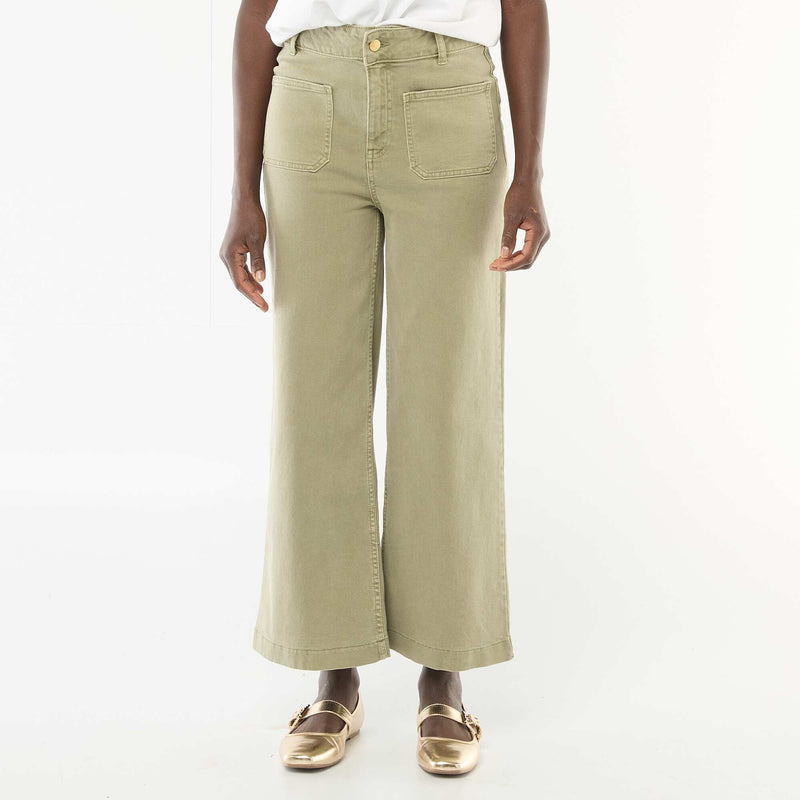 Pantalon wide leg coloré