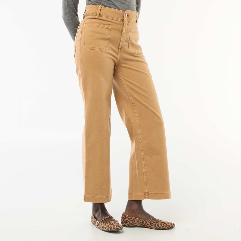 Pantalon wide leg coloré
