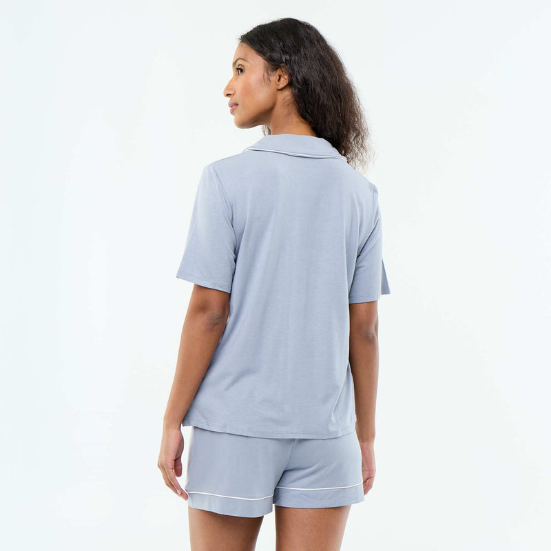 Pyjama court en viscose chiné - 2 pièces