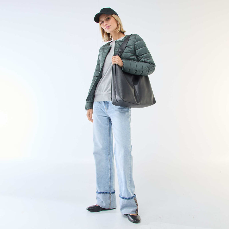 Sweat col rond en french terry uni