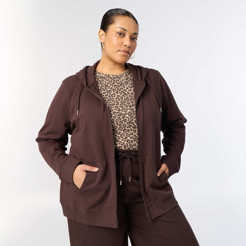 Sweat basique en molleton – Marron – Kiabi Maroc