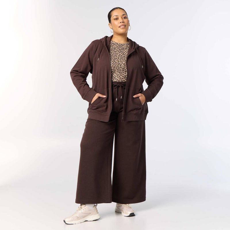 Sweat basique en molleton – Marron – Kiabi Maroc