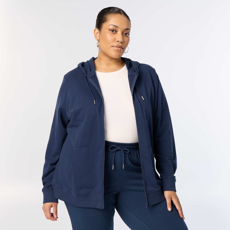 Sweat basique en molleton – Bleu – Kiabi Maroc