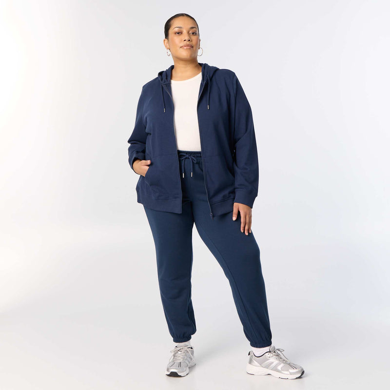 Sweat basique en molleton – Bleu – Kiabi Maroc