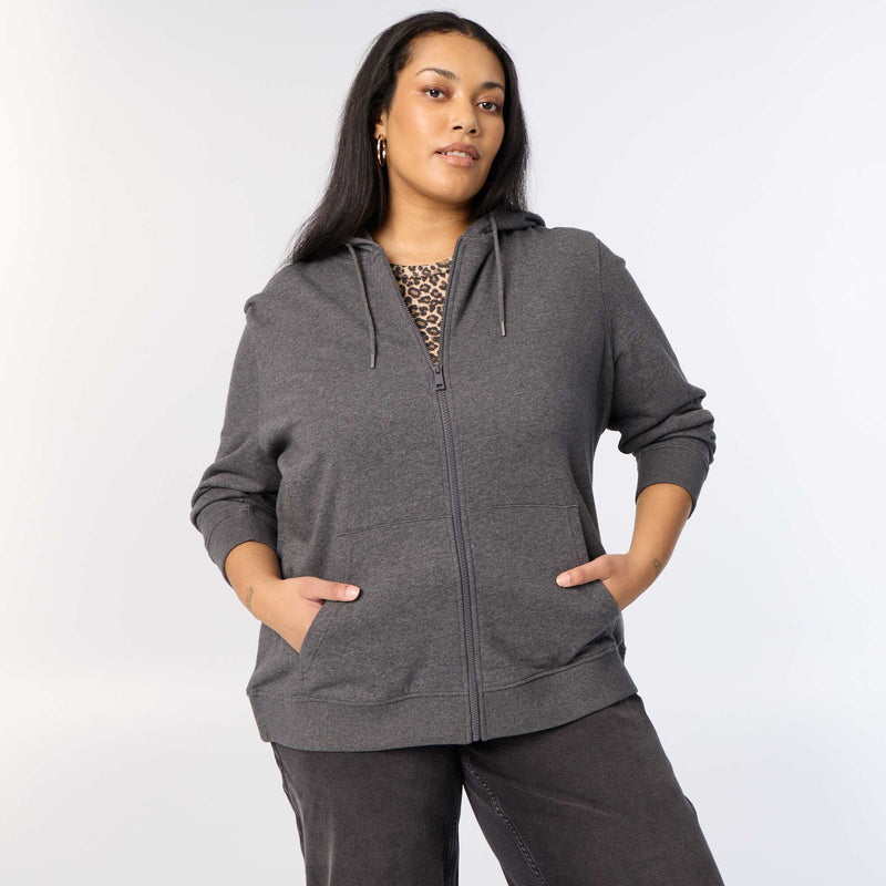 Sweat basique en molleton – Gris – Kiabi Maroc