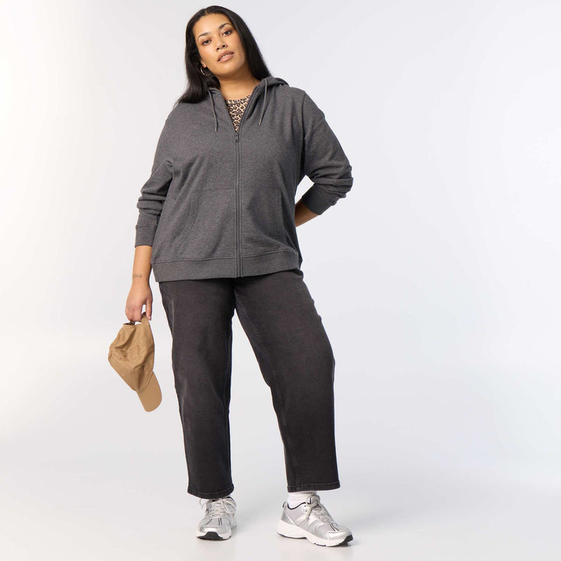 Sweat basique en molleton – Gris – Kiabi Maroc