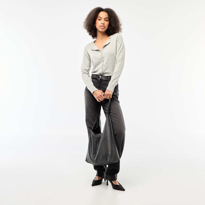 Gilet col rond uni