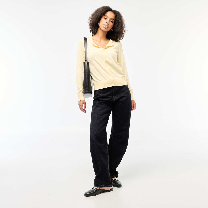 Gilet col rond uni