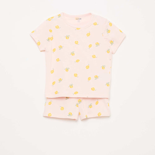 Ensemble pyjama court t-shirt + short - 2 pièces