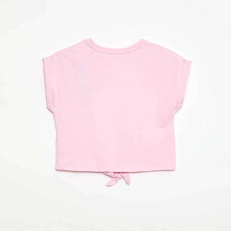 T-shirt avec nœud à la taille