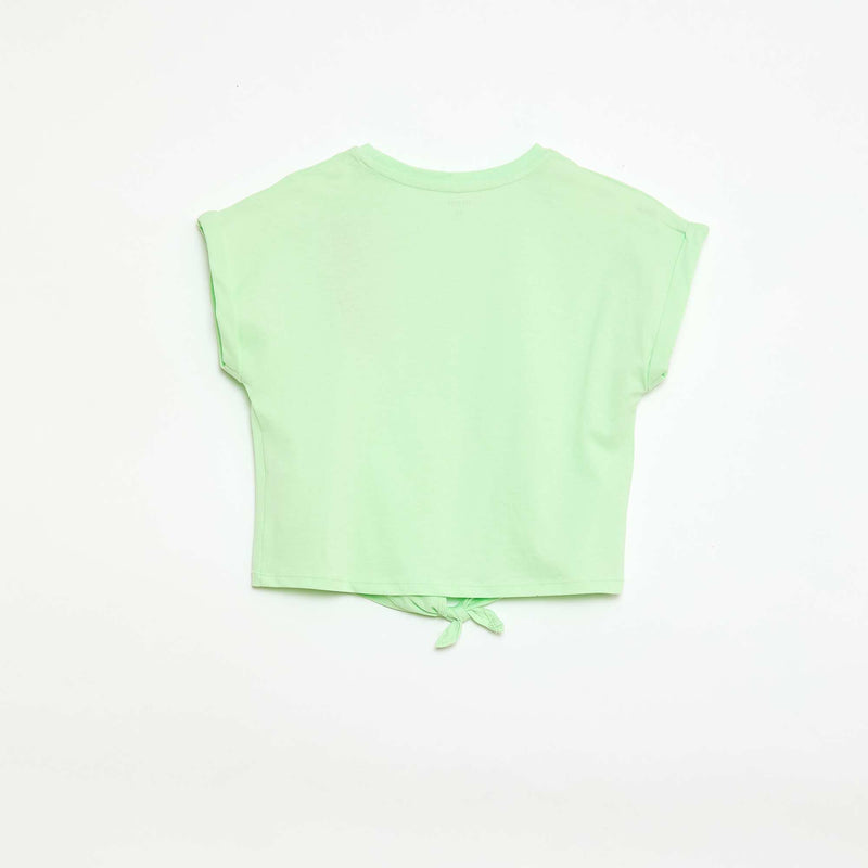 T-shirt avec nœud à la taille