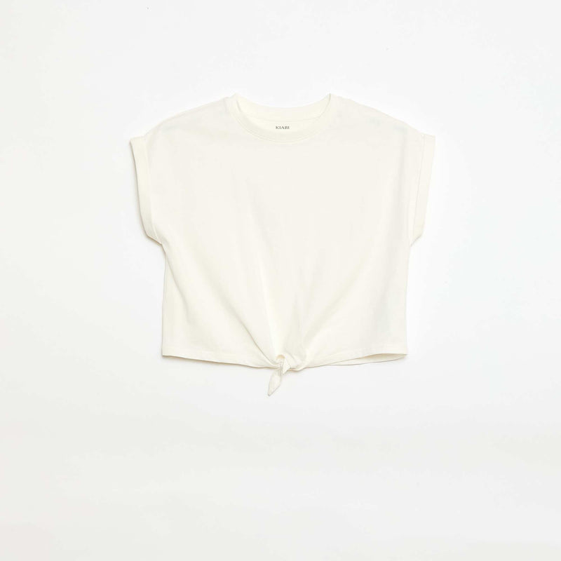 T-shirt avec nœud à la taille