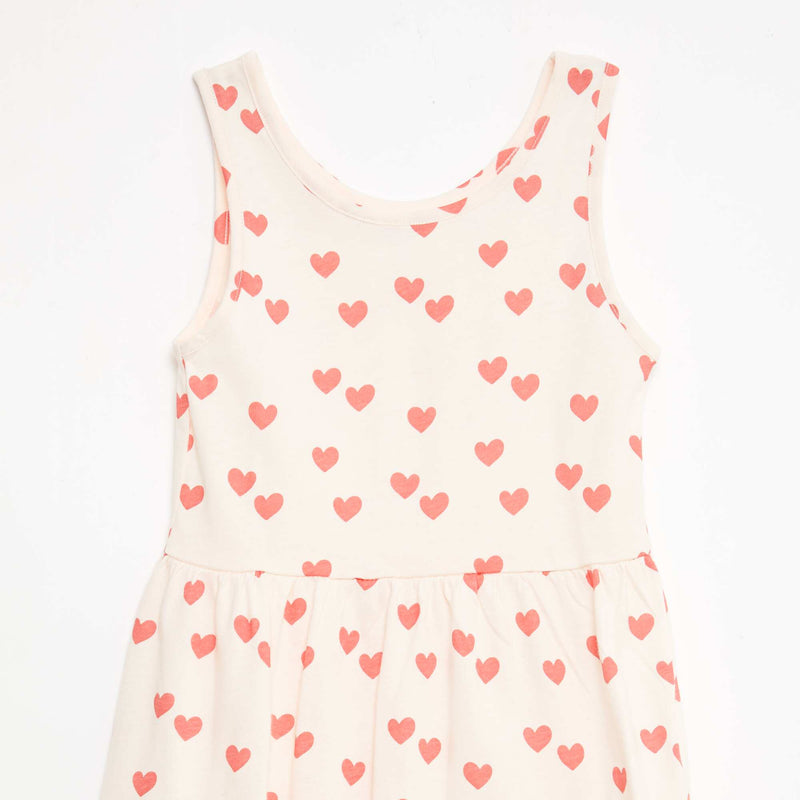 Robe en maille légère fine bretelles all-over en coton