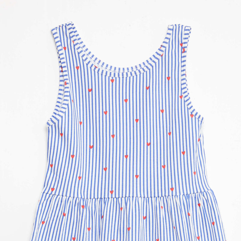 Robe en maille légère fine bretelles all-over en coton