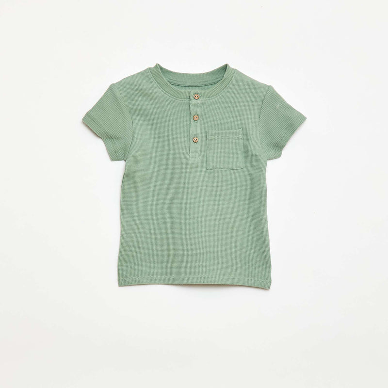 Pyjama short 2 pièces en maille côtelée