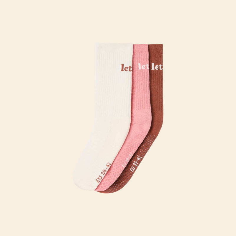 Lot de 3 chaussettes antidérapantes