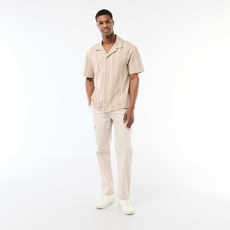 Chemise à rayures à manches courtes