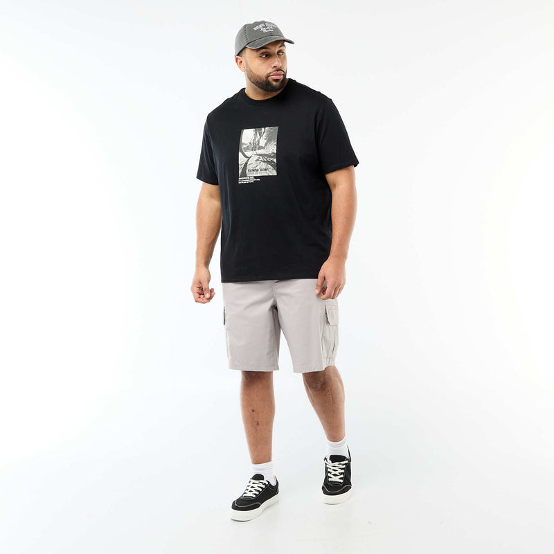 T-shirt imprimé à manches courtes et col rond