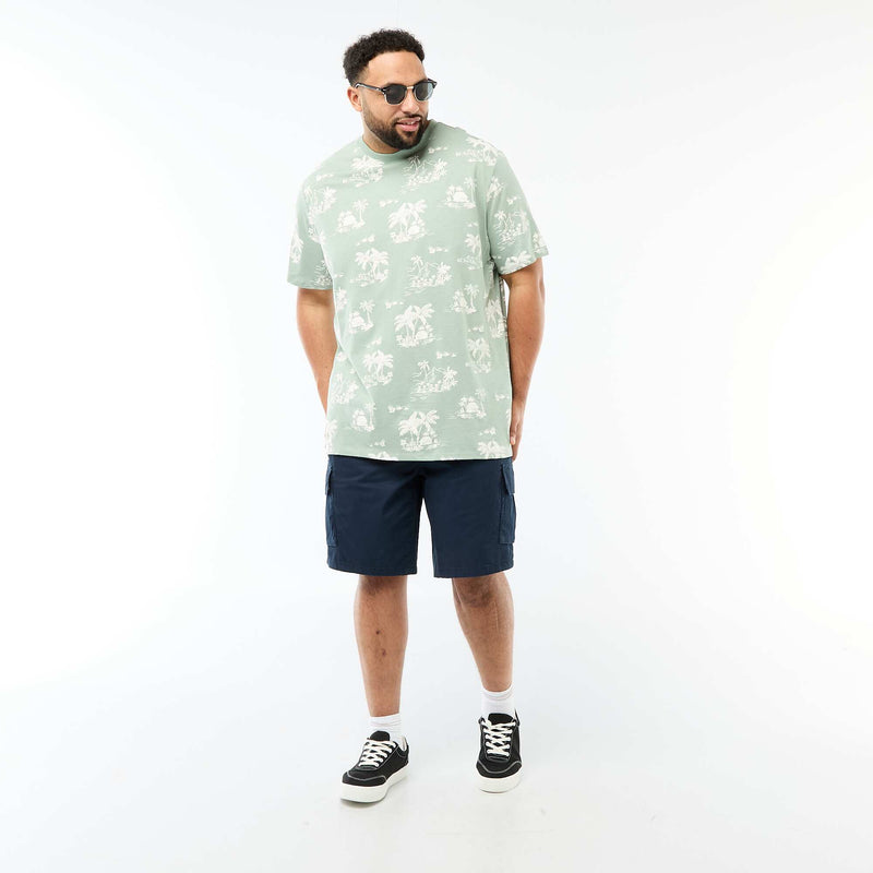 T-shirt imprimé à manches courtes et col rond