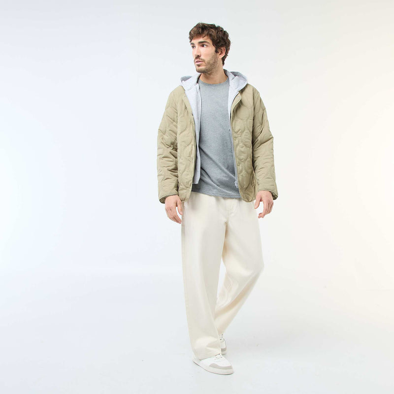 Blouson à capuche avec plastron en molleton amovible