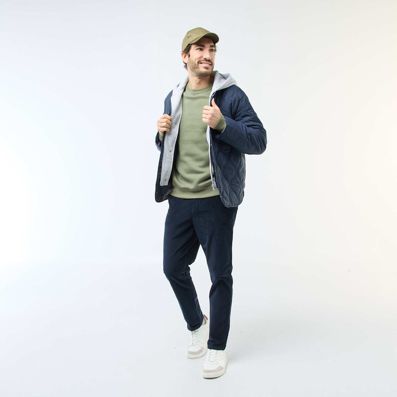 Blouson à capuche avec plastron en molleton amovible
