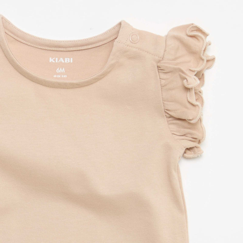 T-shirt en jersey manches courtes volantées