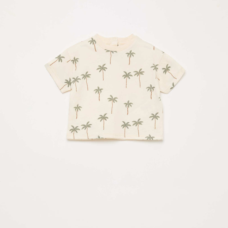 Ensemble t-shirt + short à motif - 2 pièces