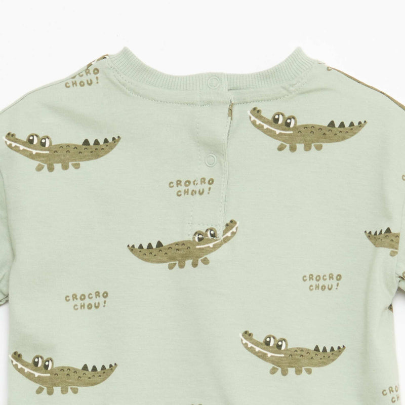 Ensemble t-shirt + short à motif - 2 pièces