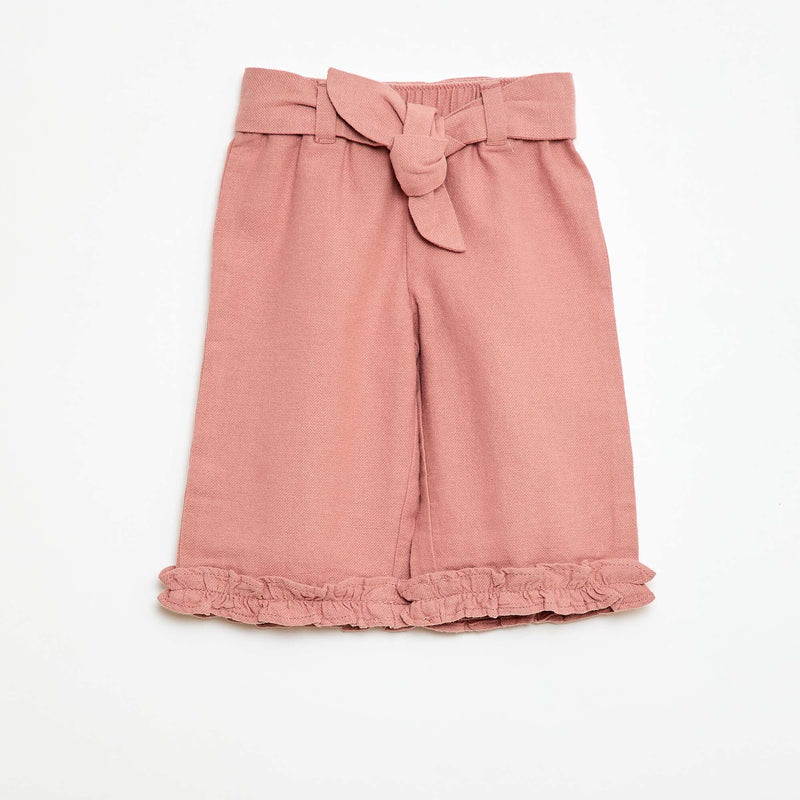 Pantalon en lin mélangé