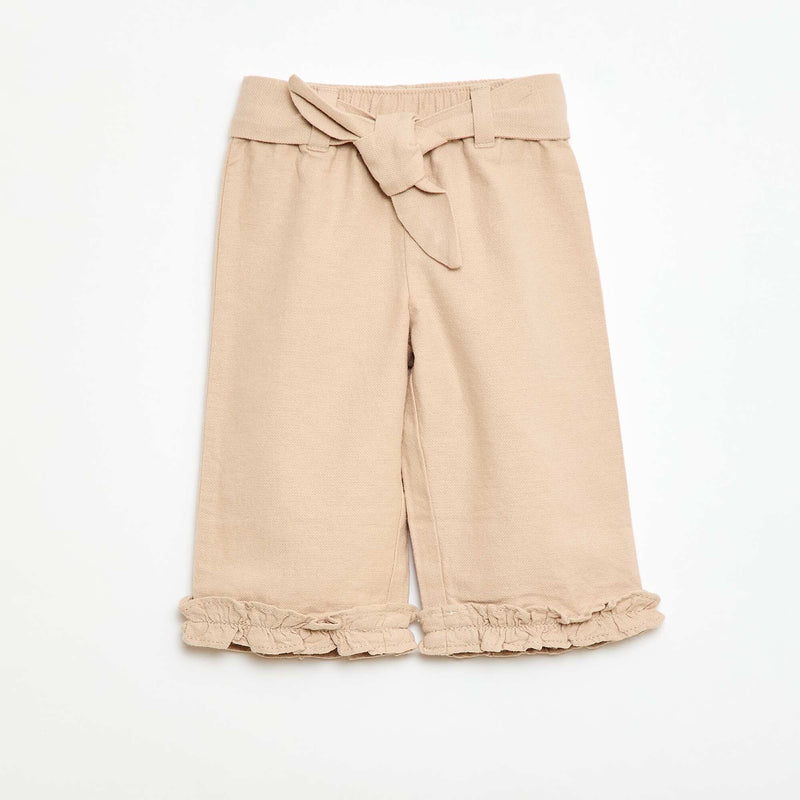 Pantalon en lin mélangé