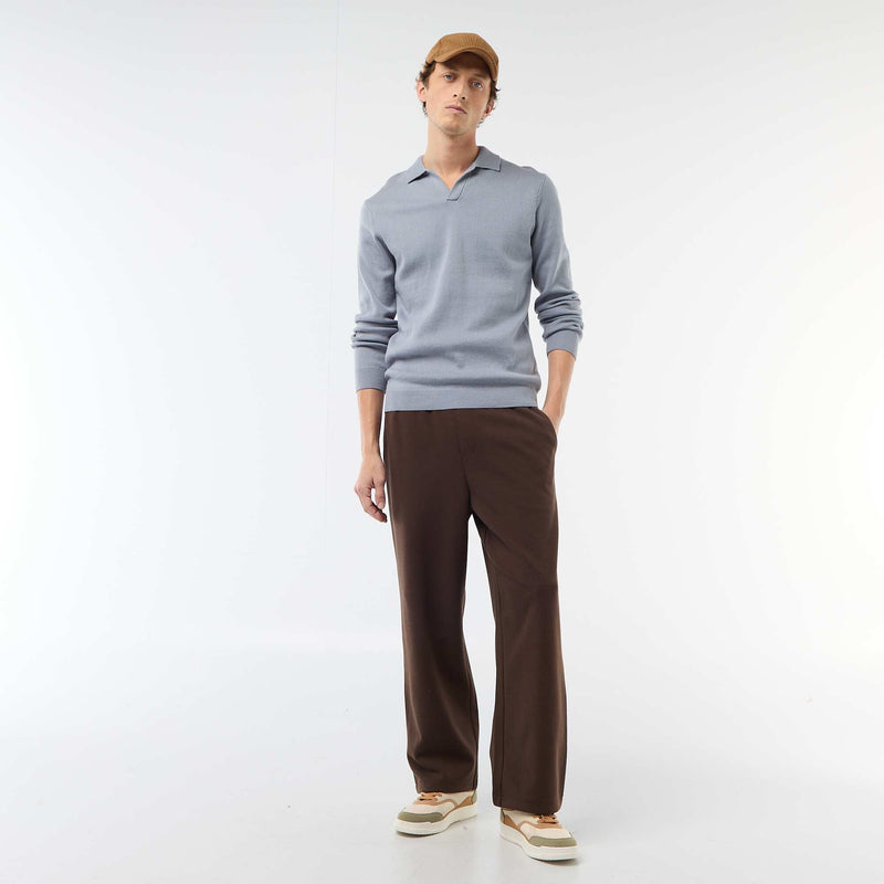 Pull col polo en maille