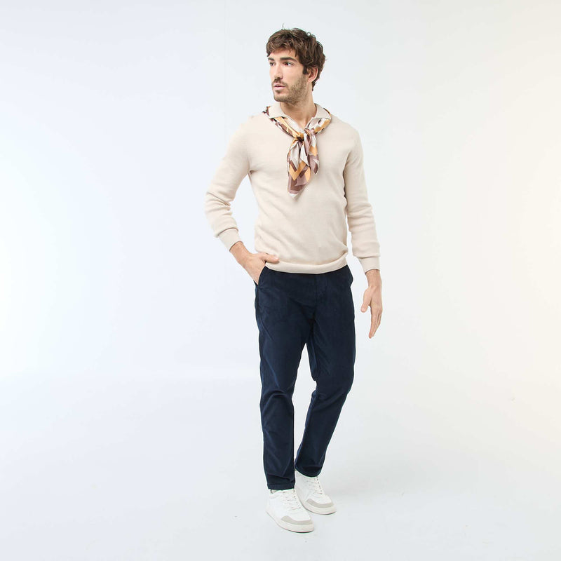Pull col polo en maille