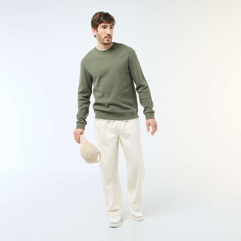 Pull col rond nid d'abeille