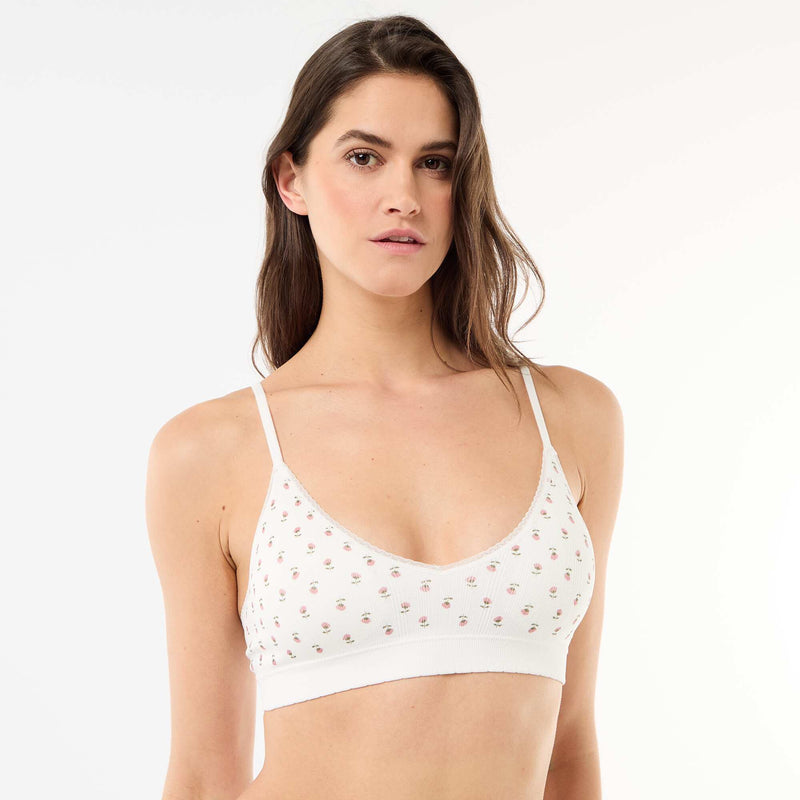 Lot de 2 brassières triangle en rib