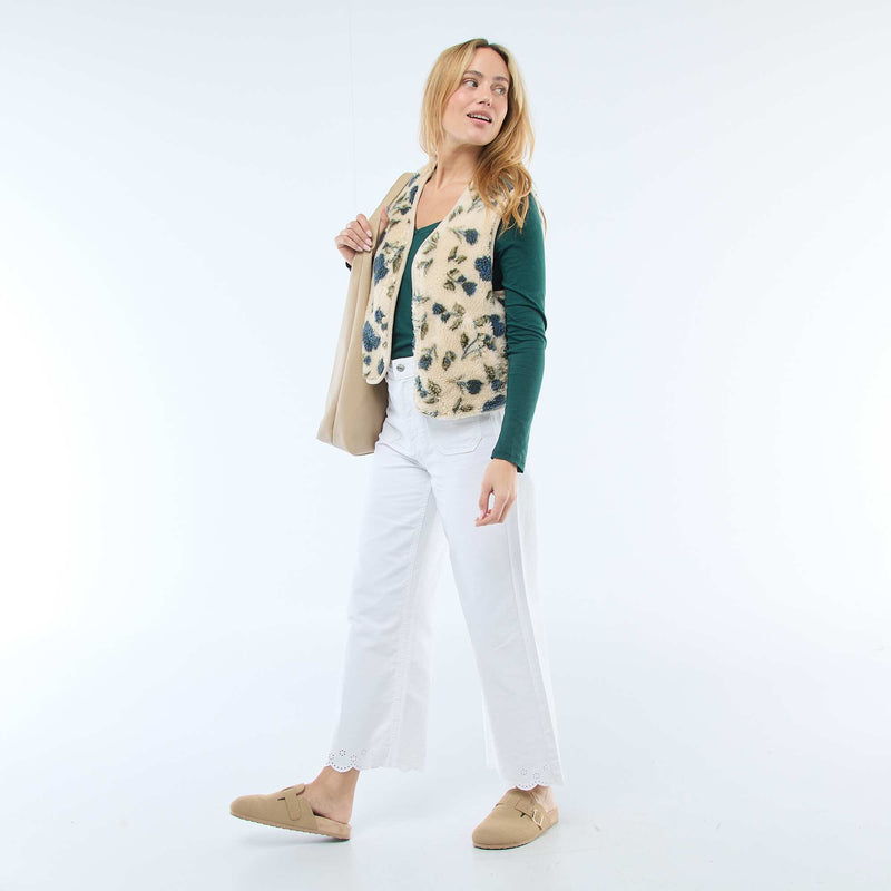 Gilet en sherpa sans manches