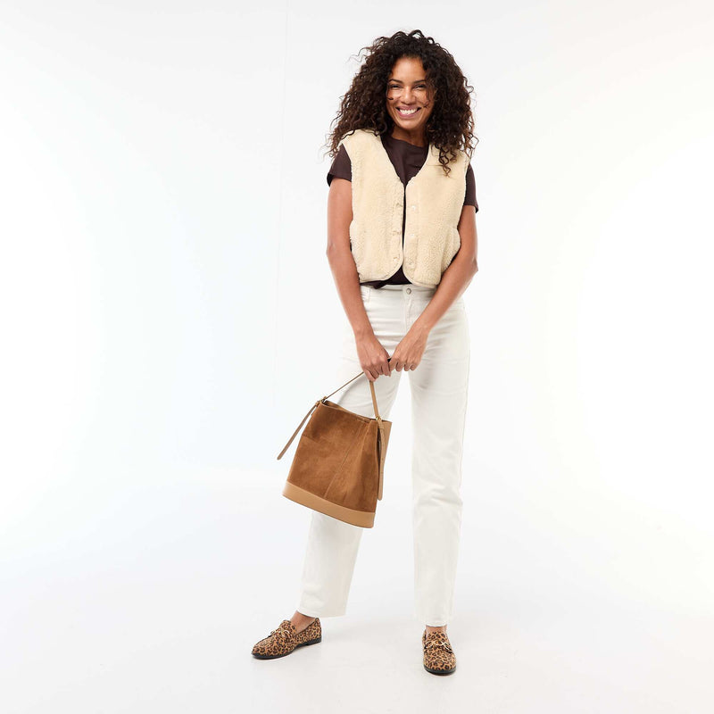 Gilet en sherpa sans manches