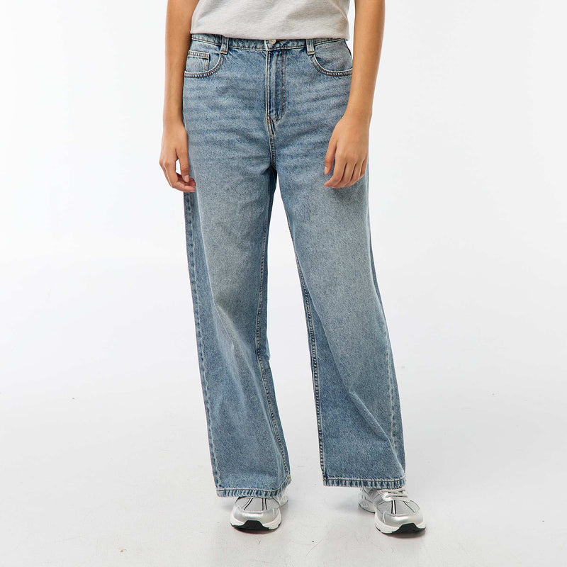 Pantalon baggy taille basse à 5 poches