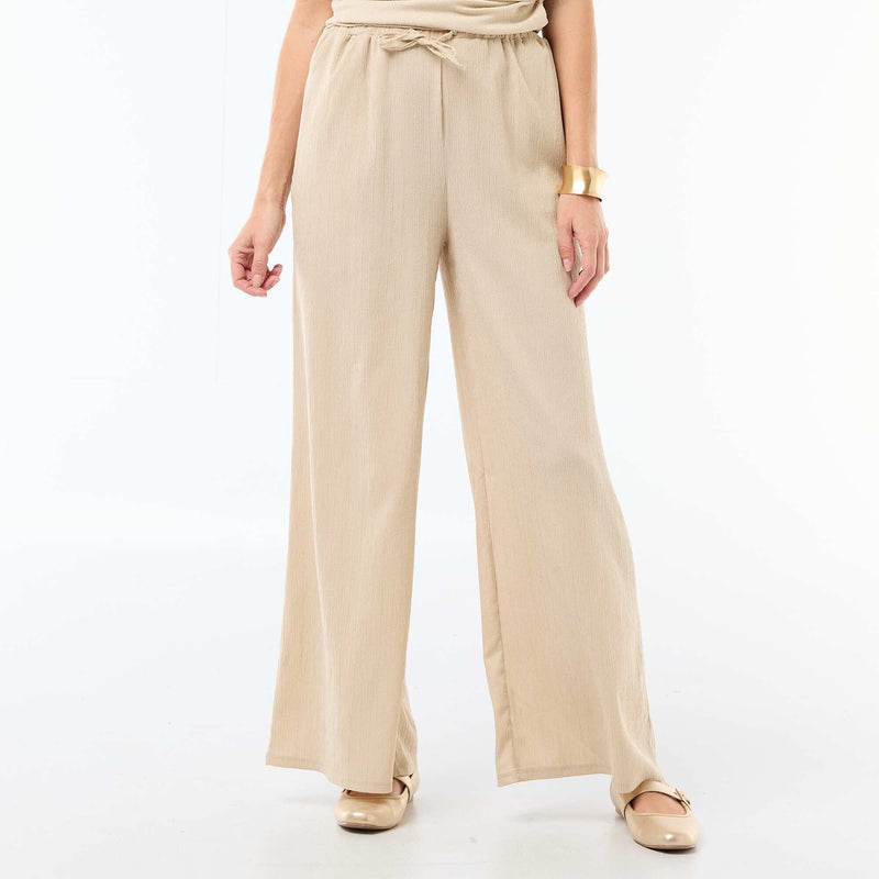 Pantalon large crêpé à 2 poches