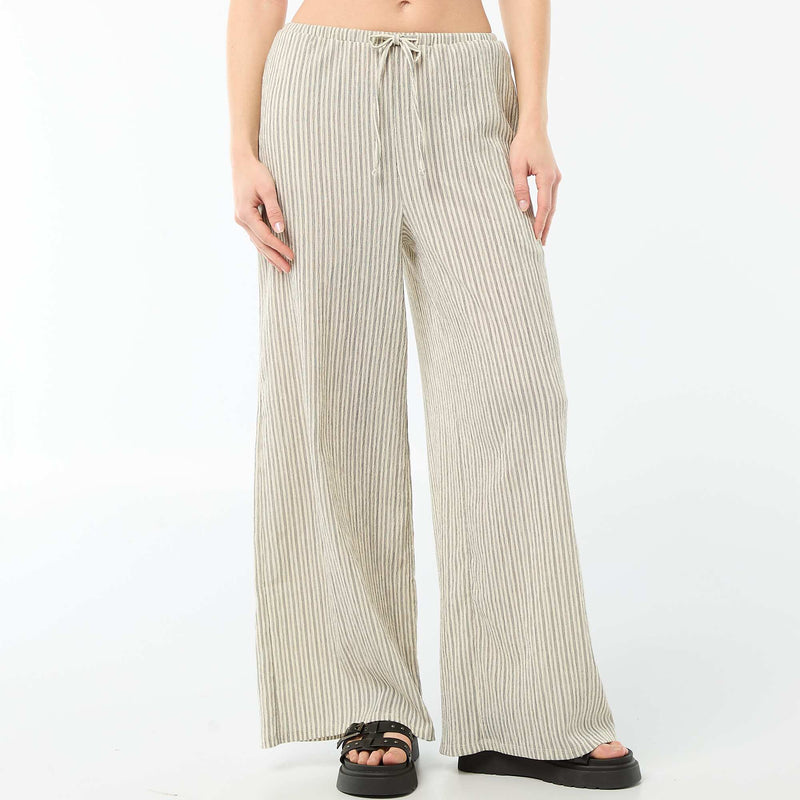 Pantalon femme maille légère large