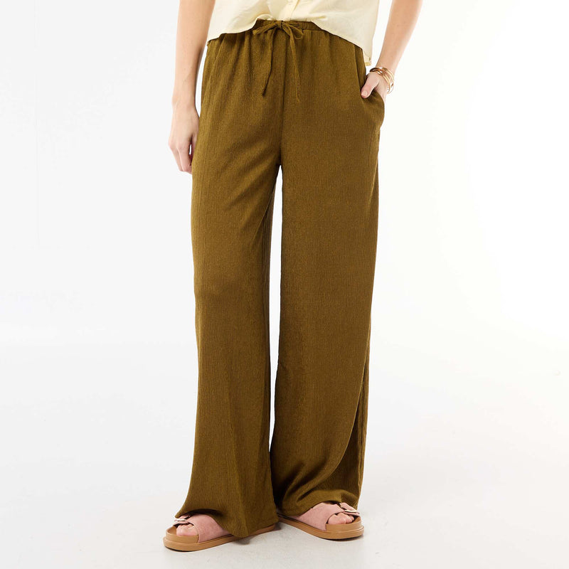 Pantalon large crêpé à 2 poches