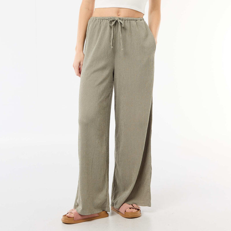 Pantalon large crêpé à 2 poches
