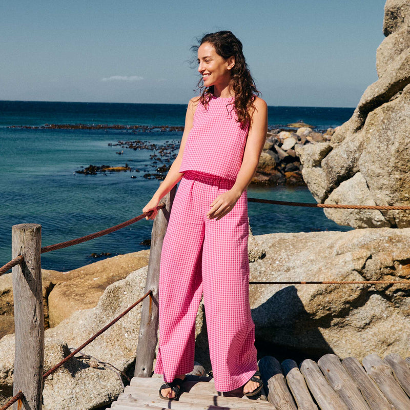 Pantalon large à motif Vicky