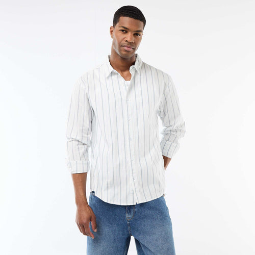 Chemise en coton à motif rayé